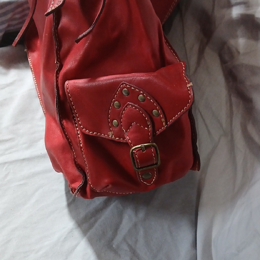 emilie m. Red Leather Purse - Picture 6 of 7